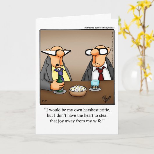 Funny Divorce Humor Wenskaart Kaart (Gele Bloem)