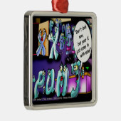 Funny Divorce My Ex & Yours Metalen Ornament (Rechts)