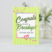  Funny Divorce of Breakup Gefeliciteerd Bedankkaart (Staand voorkant)