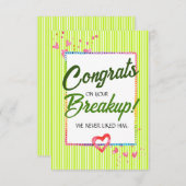  Funny Divorce of Breakup Gefeliciteerd Bedankkaart (Voorkant / Achterkant)