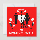 Funny Divorce party Invite Kaart (Voorkant)