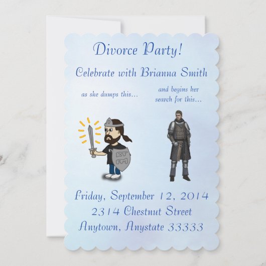 Funny Divorce Party nodigt uitnodigingen uit (Achterkant)
