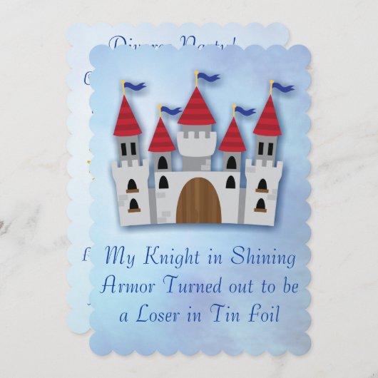 Funny Divorce Party nodigt uitnodigingen uit (Voorkant / Achterkant)