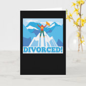 Funny Divorce Party Squad Support Crew. Kaart (Gele Bloem)