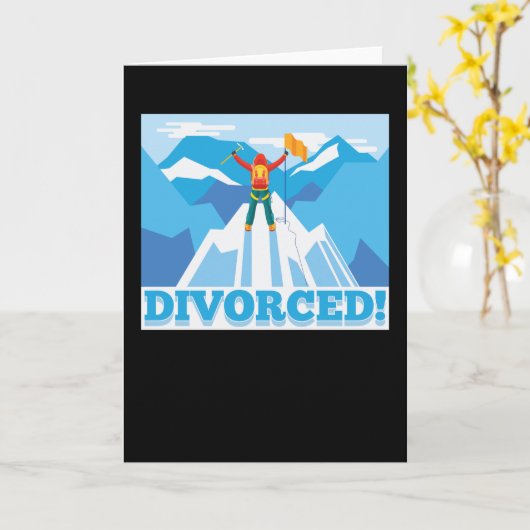 Funny Divorce Party Squad Support Crew. Kaart (Gele Bloem)