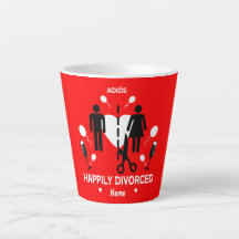 Funny Divorce Party T-Shirt Latte Mok
