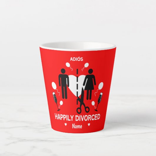 Funny Divorce Party T-Shirt Latte Mok (Voorkant)