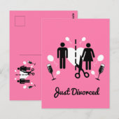 Funny Divorce Party-uitnodigingen Briefkaart (Voorkant / Achterkant)