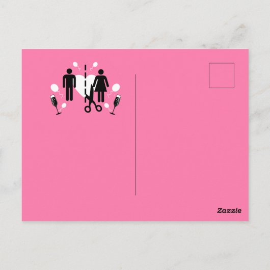 Funny Divorce Party-uitnodigingen Briefkaart (Achterkant)