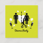 Funny Divorce Party-uitnodigingen Informatiekaartje (Voorkant)