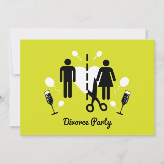 Funny Divorce Party-uitnodigingen Kaart (Voorkant)