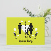 Funny Divorce Party-uitnodigingen Kaart (Staand voorkant)