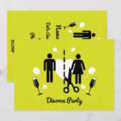 Funny Divorce Party-uitnodigingen Kaart (Voorkant / Achterkant)