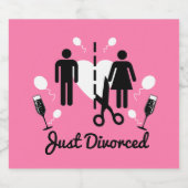 Funny Divorce Party-uitnodigingen Sparkling Wijnetiket (Enkel label)