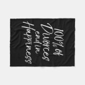 Funny Divorce Quote 100% Of Divorces End In Hapnes Fleece Deken (Voorkant (Horizontaal))