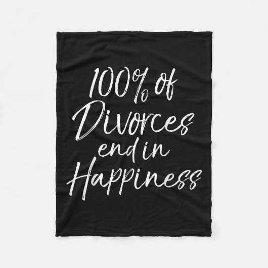 Funny Divorce Quote 100% Of Divorces End In Hapnes Fleece Deken (Voorkant)