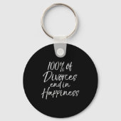 Funny Divorce Quote 100% Of Divorces End In Hapnes Sleutelhanger (Voorkant)