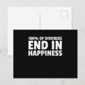 Funny Divorce Quote Design Gift for Divorce Party Briefkaart (Voorkant / Achterkant)