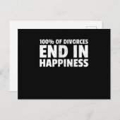 Funny Divorce Quote Design Gift for Divorce Party Briefkaart (Voorkant / Achterkant)