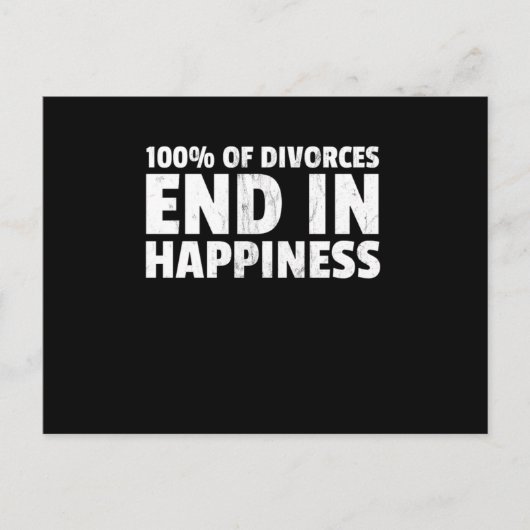 Funny Divorce Quote Design Gift for Divorce Party Briefkaart (Voorkant)
