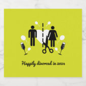 Funny Divorce Survivor Sympathie Sparkling Wijnetiket (Enkel label)