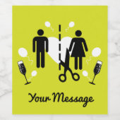 Funny Divorce Survivor Sympathie Wijn Etiket (Enkel label)