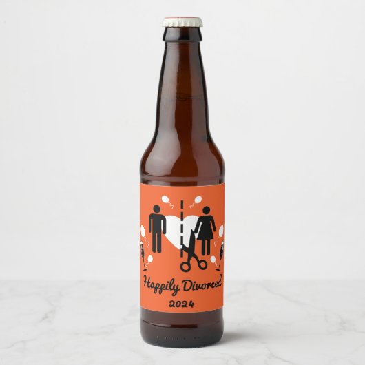 Funny Divorce Sympathie Gifts Bier Etiket (Voorkant)