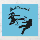 Funny Divorce Sympathie Gifts Sparkling Wijnetiket (Enkel label)