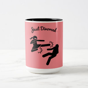 Funny Divorce Sympathie Gifts Tweekleurige Koffiemok