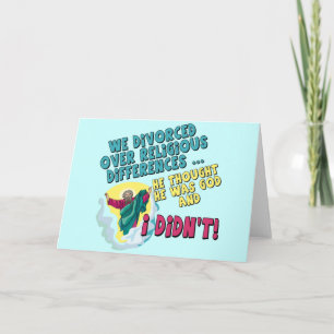 Funny Divorced T-shirts en cadeautjes voor haar Feestdagen Kaart