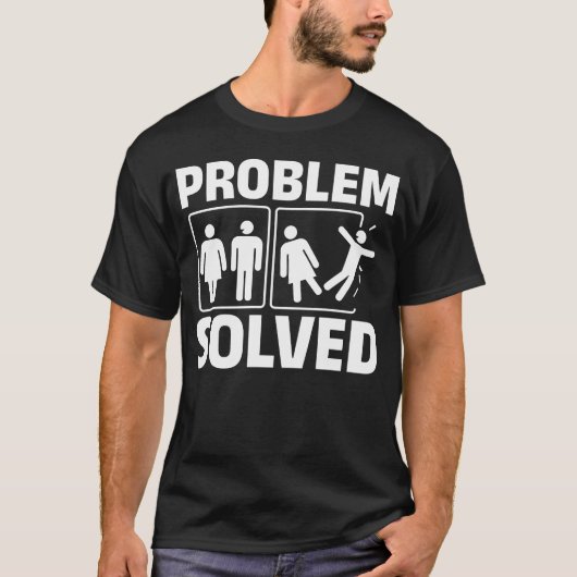 Funny Divorcee Women Mannen Problemen T-shirt (Voorkant)