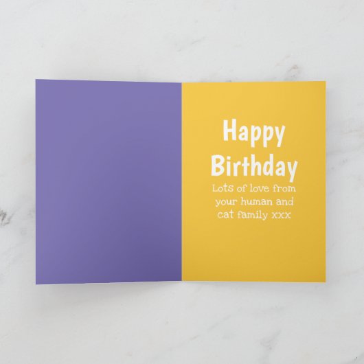 Funny DIY CAT DAD Birthday - Crazy about Cats Man Kaart (Binnen)