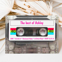 Funny DJ 80s Cassettebandje 40th Birthday