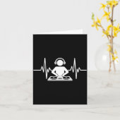 Funny Dj Art Men Women Music Producer Disc Jockey  Kaart (Gele Bloem)