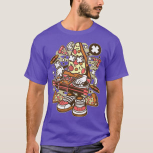 Funny DJ Design Pizza Sound Engineer Disk Jockey T T-shirt