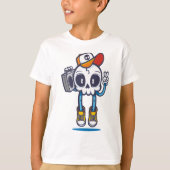 Funny Dj Skull T-shirt (Voorkant)