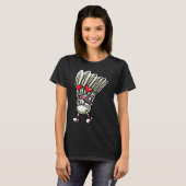 Funny Dminton Shuttle Player Design Mannen Dames 6 T-shirt (Voorkant volledig)