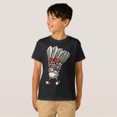 Funny Dminton Shuttle Player Design Mannen Dames 6 T-shirt (Voorkant volledig)