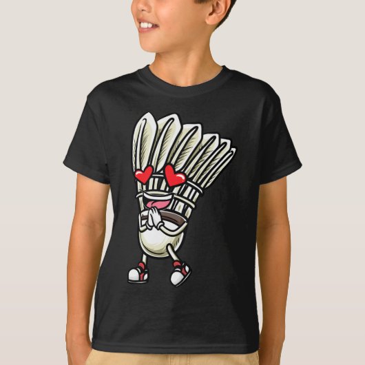 Funny Dminton Shuttle Player Design Mannen Dames 6 T-shirt (Voorkant)
