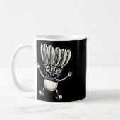 Funny Dminton Shuttle Player Design Mannen Vrouwen Koffiemok (Links)