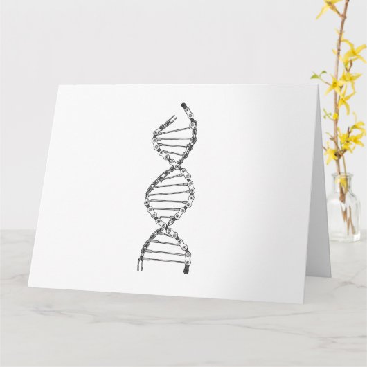 Funny DNA Cycling Bicycle Chain Mountain Bike Love Kaart (Gele Bloem)