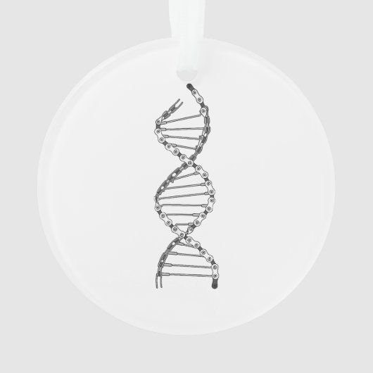 Funny DNA Cycling Bicycle Chain Mountain Bike Love Ornament (achterkant)