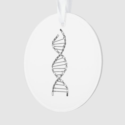 Funny DNA Cycling Bicycle Chain Mountain Bike Love Ornament (voorkant)