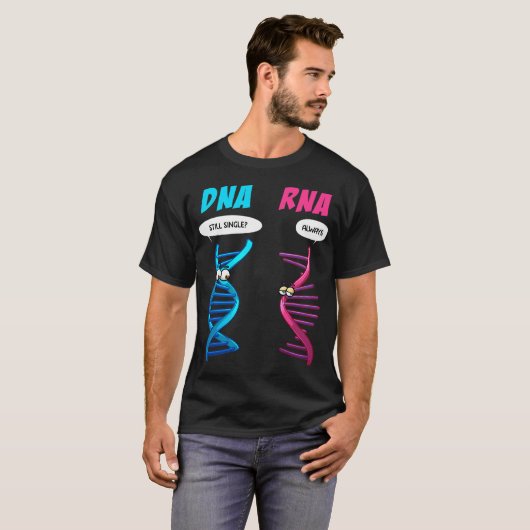 Funny DNA RNA Design Mannen Women Biology Genetics T-shirt (Voorkant volledig)