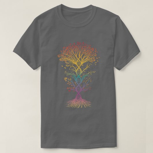 Funny DNA T-shirt Tree of Life Genetics Biology Te (Design voorkant)