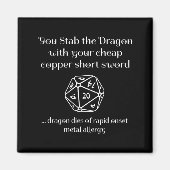 Funny Dnd Gift For Role Playing Games Rpg  Magneet (Voorkant)