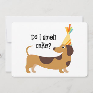 Funny do I Smell Cake Birthday Dog Kaart