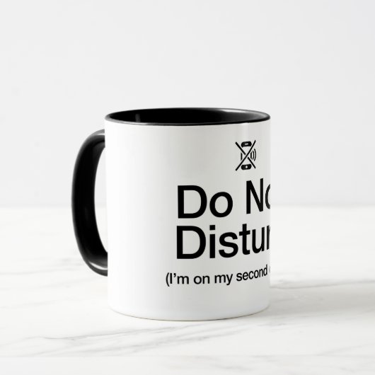 Funny Do Not Disturb Coffee Mug-WFH Sarcastic Mug Mok (Voorkant links)