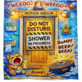 Funny Do Not Disturb Shower Curtain Douchegordijn (Voorkant)