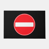 Funny "Do not Enter"-symbool Introvert antisocial Deurmat (Voorkant)